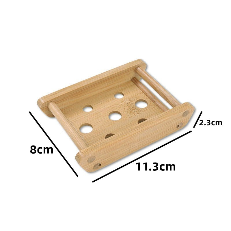 Natural Bamboo Dishes Bath Soap Holder