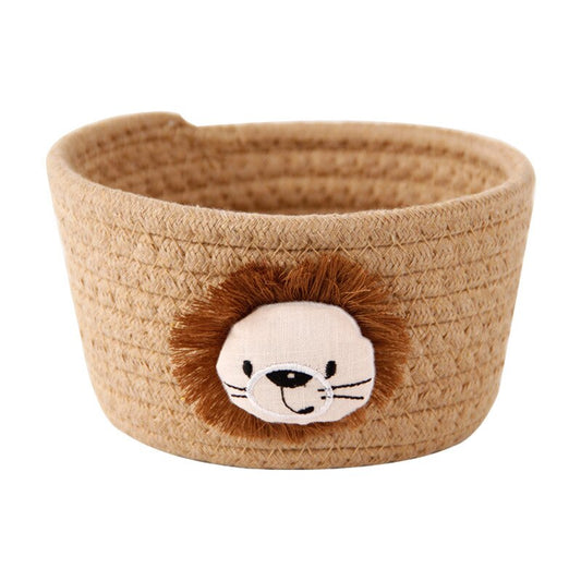 Cartoon Animals Hand Woven Storage Basket