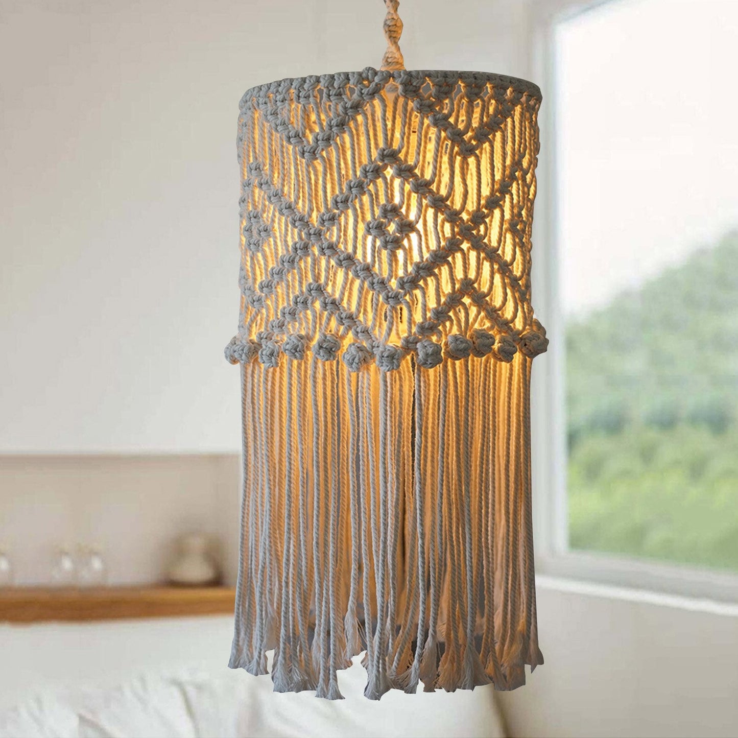 macrame lamp shade hangings lamp