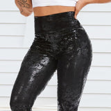 Leather Leggings Women Fitness Yoga Pants