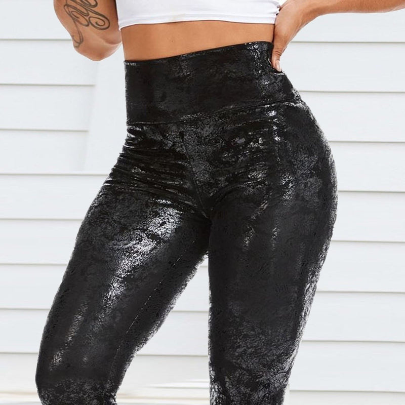 Leather Leggings Women Fitness Yoga Pants