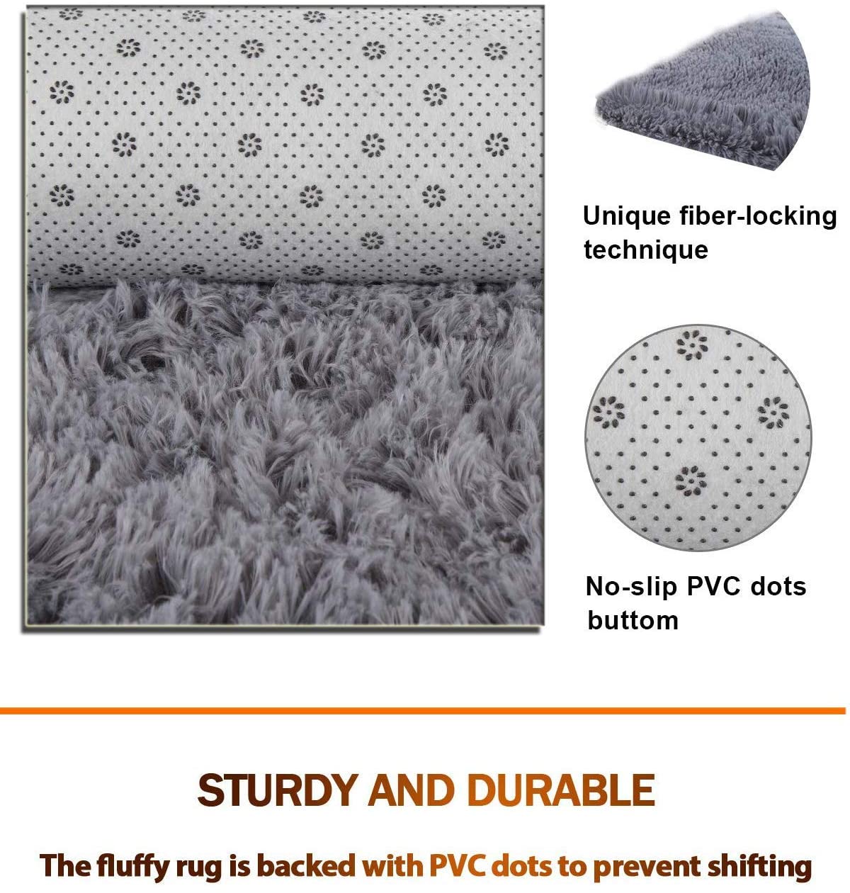 Silver Bubble Thick Round Rug Carpets