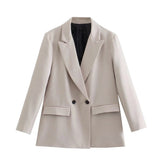 Women Double Breasted Blazer