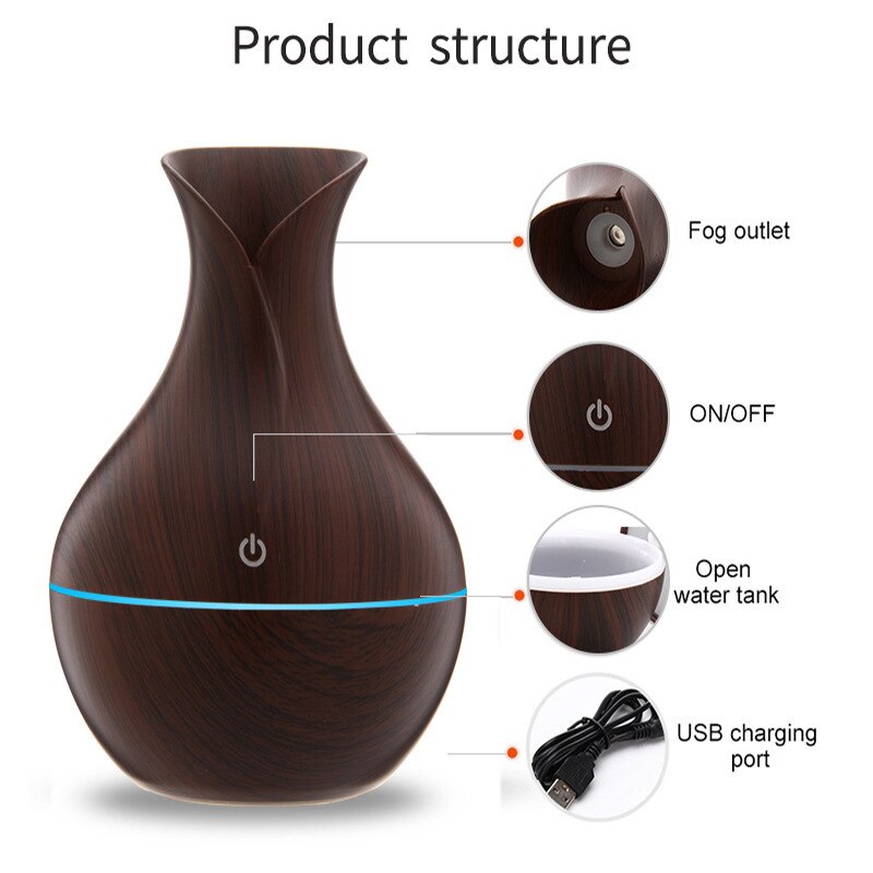 Household Wood Vase Aromatherapy Humidifier