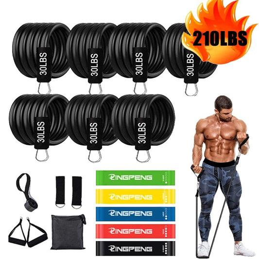 7 Piece Resistance Bands Set