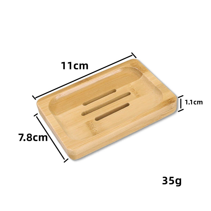 Natural Bamboo Dishes Bath Soap Holder