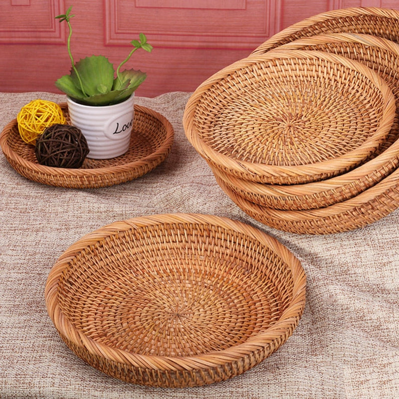 Hand Woven Round Fruit Basket