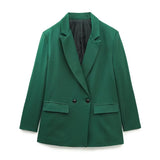Women Double Breasted Blazer