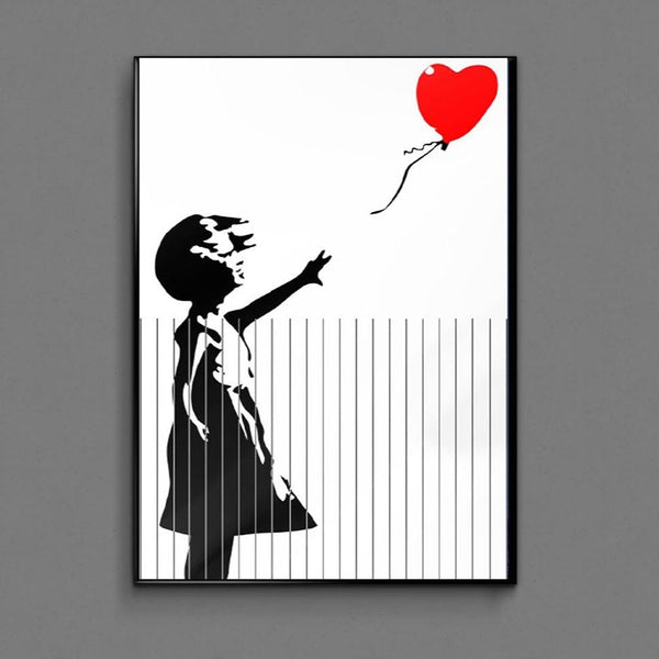 Banksy Graffiti Artwork Black White poster