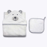 Baby hooded wrapping bath towel