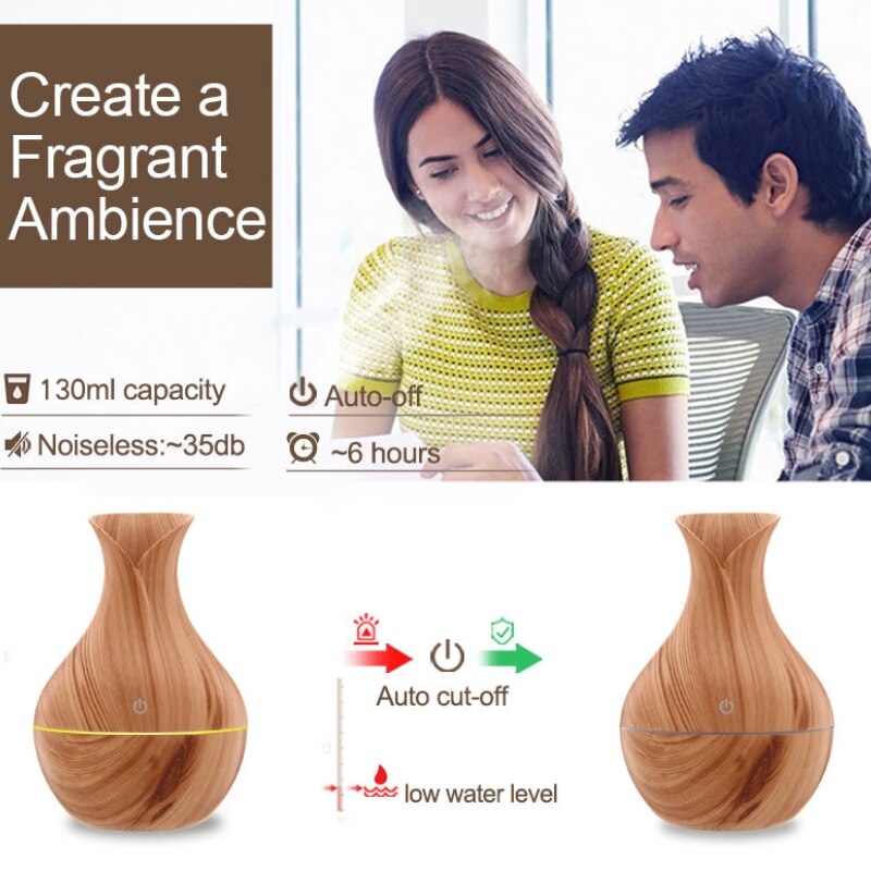 Household Wood Vase Aromatherapy Humidifier