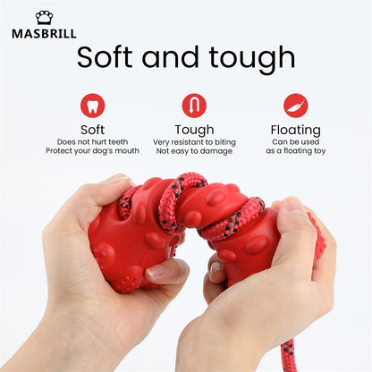 Pet Dog Toy Interactive Rubber Dumbbells'