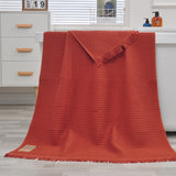 Waffle Honeycomb Tassel Shawl
