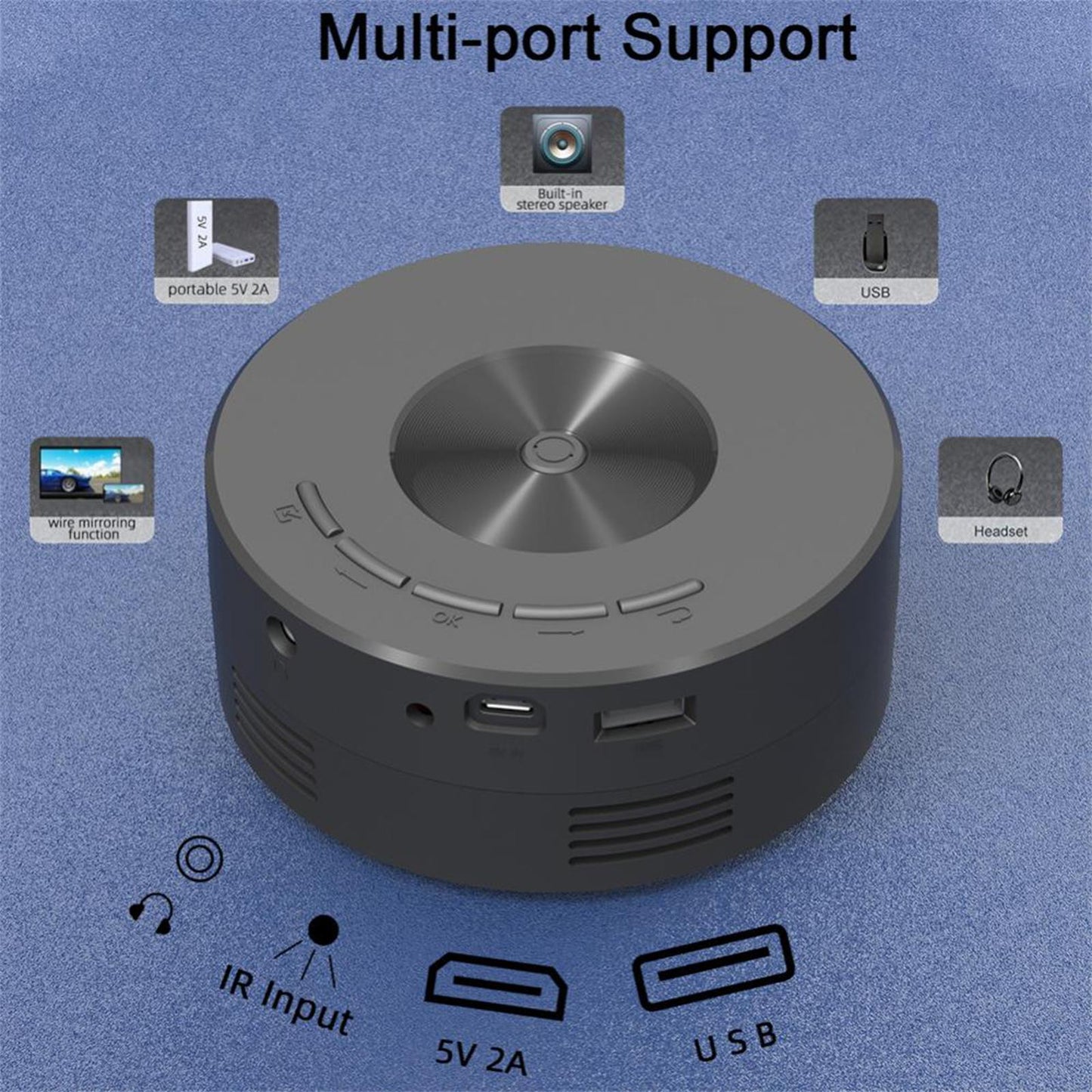 Mini Projector Home Theater Media Player