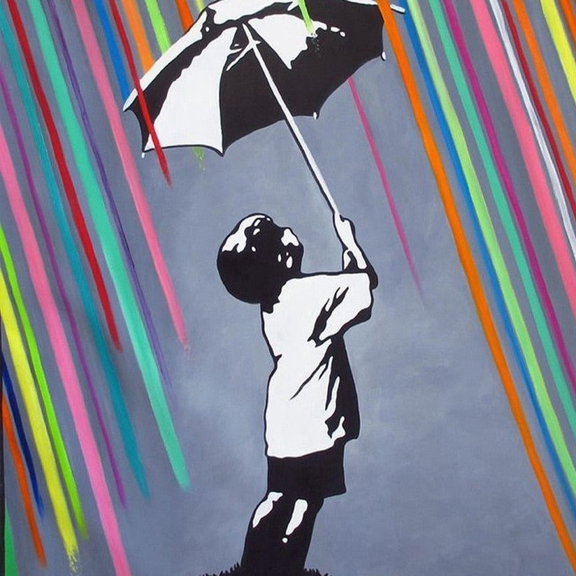 Banksy Graffiti Artwork Black White poster