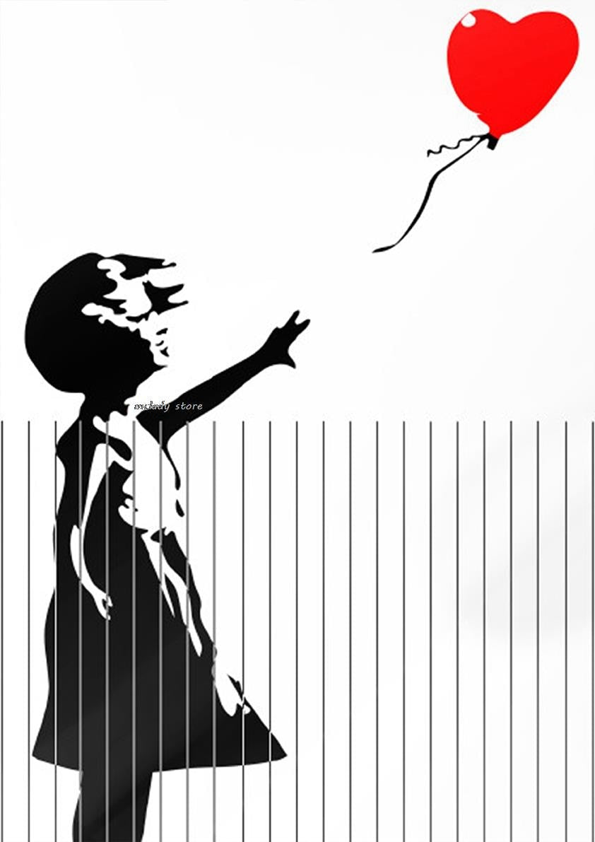 Banksy Graffiti Artwork Black White poster