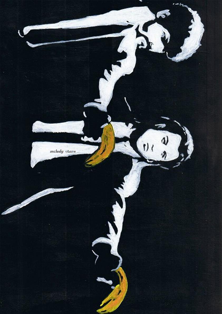 Banksy Graffiti Artwork Black White poster