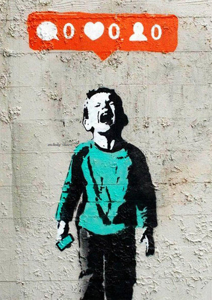 Banksy Graffiti Artwork Painting Girl