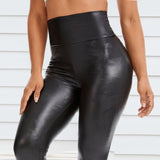 Leather Leggings Women Fitness Yoga Pants
