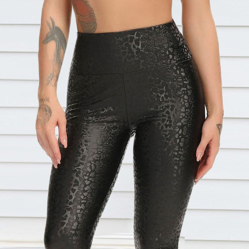 Leather Leggings Women Fitness Yoga Pants