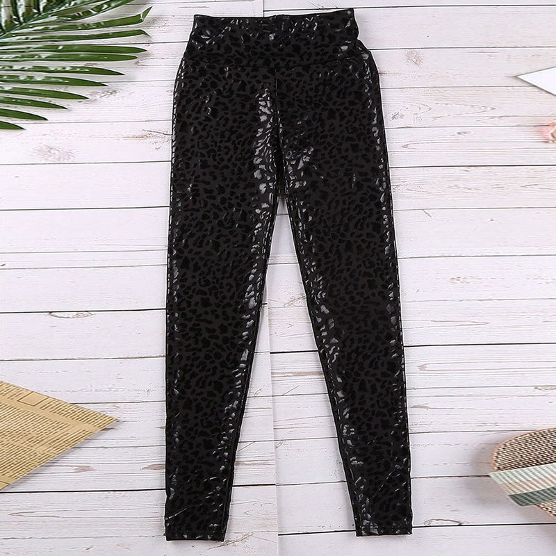Leather Leggings Women Fitness Yoga Pants