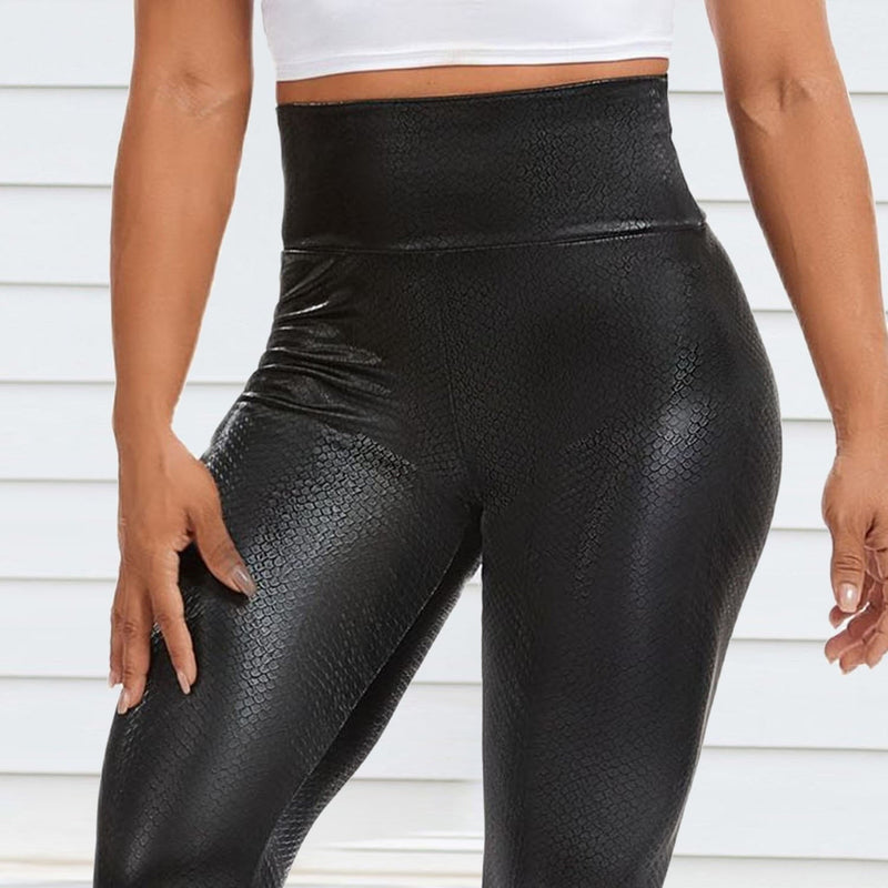 Leather Leggings Women Fitness Yoga Pants