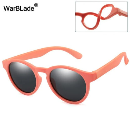 round Polarized Kids Sunglasses Silicone Flexible Safety Children Sun Glasses Fashion Boys Girls Shades Eyewear UV400