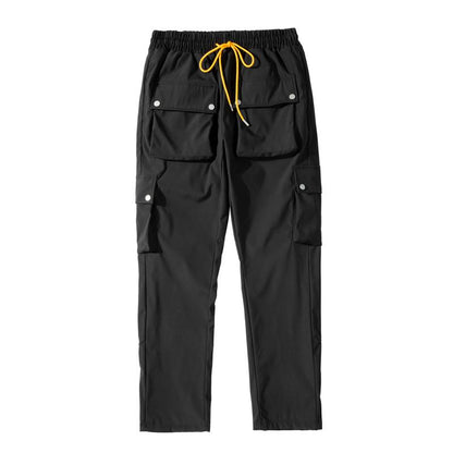 "Urban Chic Multi-Pocket Cargo Pants - Stylish Hip Hop Streetwear for Men and Women"