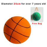 Professional product title: "Silent Size 7 Squeezable Bouncing Basketball - Indoor Mute Ball for Sports and Recreation - 24cm Foam Basketball"