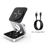 Professional title: "Versatile Foldable Magnetic Wireless Charger Stand for iPhone 15, 14, 13 Pro/Max/Plus and AirPods 3/2 - Fast Charging Dock and Holder"