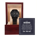 Black Chronograph Watch -