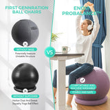 "Pro Balance Ball Chair: Optimize Comfort and Support for Work, Yoga, and Pregnancy. Stylish, Ergonomic Design with Slipcover and Stable Base. Relieve Back Pain and Embrace a Healthier, Active Lifestyle. Multiple Color and Size Options Available."