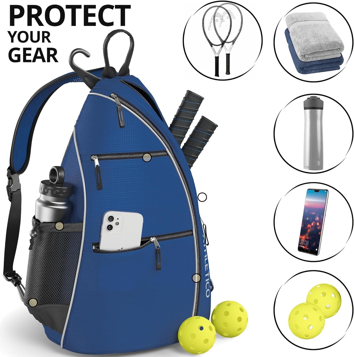 "Ultimate Sporting Companion: Revolutionize Your Game in Style - Perfect for Pickleball, Tennis, Racketball, Travel & More! - Exquisitely Designed for All Genders"