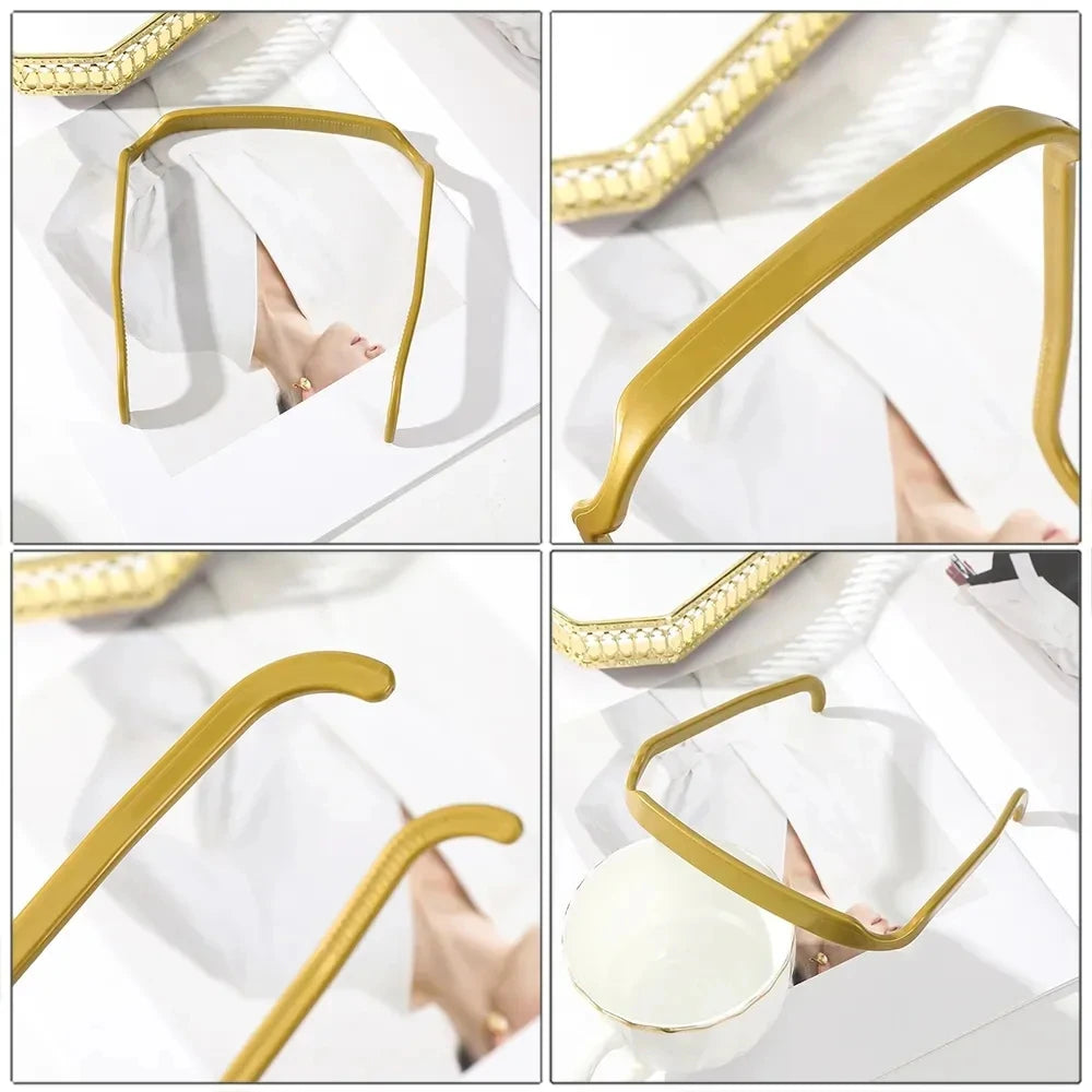 "Stylish Plastic Hairband for Women: Elegant Solid Headband with New Sunglasses Frame Shape - Fashionable Hoop for Girls' Hair Accessories"