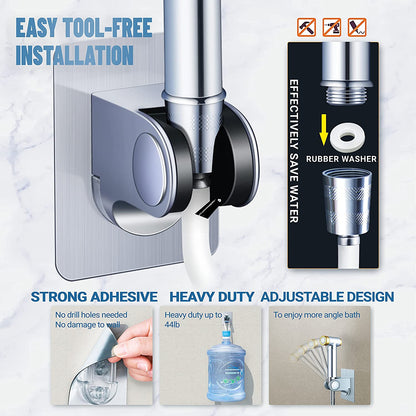 Luxurious High Pressure Handheld Shower Set with Multi-Shower Head and Long Stainless Hose - Enhance Your Shower Experience!