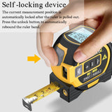 High-Precision 3-in-1 Laser Tape Measure Rangefinder with Intelligent Electronic Ruler and Infrared Technology for Building Distance Measurement