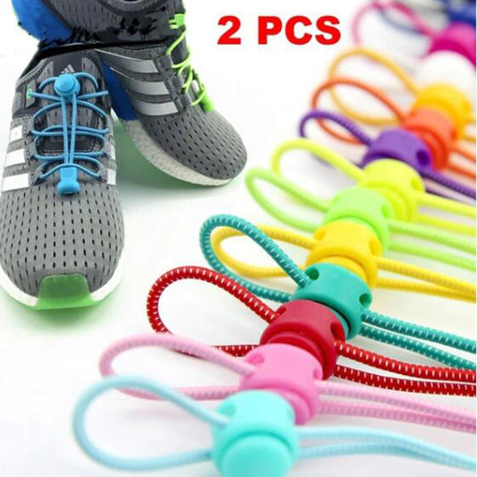 Silicone Elastic Shoe Laces - 18 Colors, Stretching Lock, No Tie, for Running/Jogging