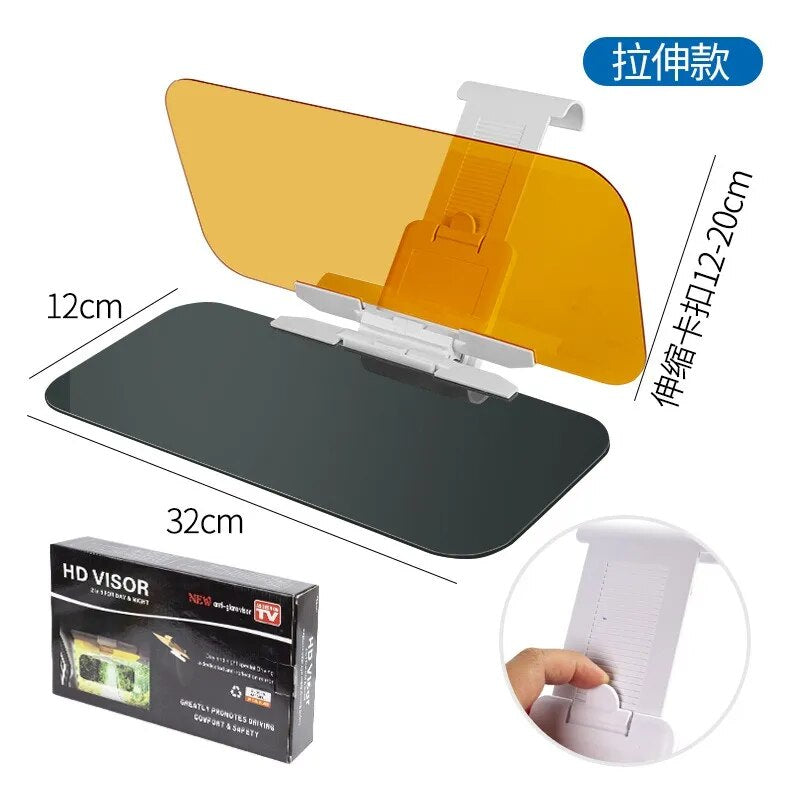 Professional title: "Versatile Polarized Sun Visor with Clear Vision, Anti-Dazzle, Anti-UV, Rotatable and Adjustable Features for Blocking Glare and Enhancing Road Safety"