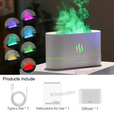 Professional title: "Ultrasonic Cool Mist Aroma Diffuser with LED Flame Lamp and Essential Oil Diffuser"