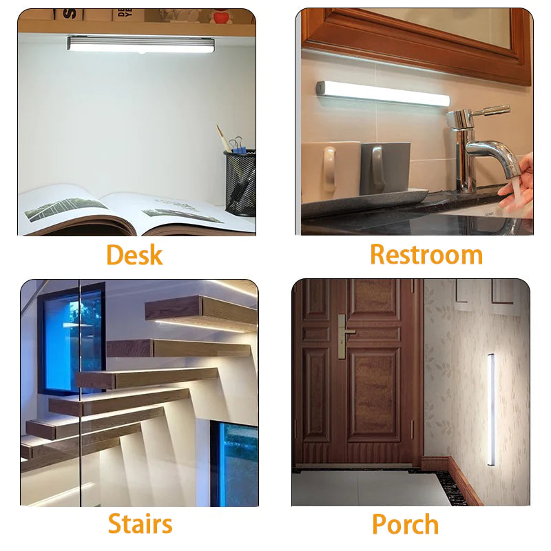 "Enhance Your Home with Wireless LED Motion Sensor Night Lights - Perfect for Bedrooms, Staircases, Closets, and More!"