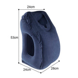 "Ultimate Comfort Inflatable Travel Pillow with Chin Support - Your Perfect Companion for Relaxation on Airplanes, Cars, and Offices"