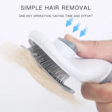 "Ultimate Pet Grooming Tool: Self-Cleaning Brush for Dogs and Cats - Say Goodbye to Pet Hair with Ease!"