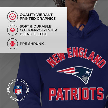 "Embrace Game Day Comfort and Show Team Pride with our NFL Adult Gameday Hooded Sweatshirt - Experience the Ultimate Fan Luxury in Luxurious Poly Fleece Blend"
