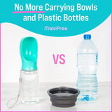 Professional title: ```Portable Dog Water Bottle with Leak-Proof Design, Ideal for Outdoor Activities - 19oz Blue Pet Water Dispenser for Walking, Hiking, and Travel```