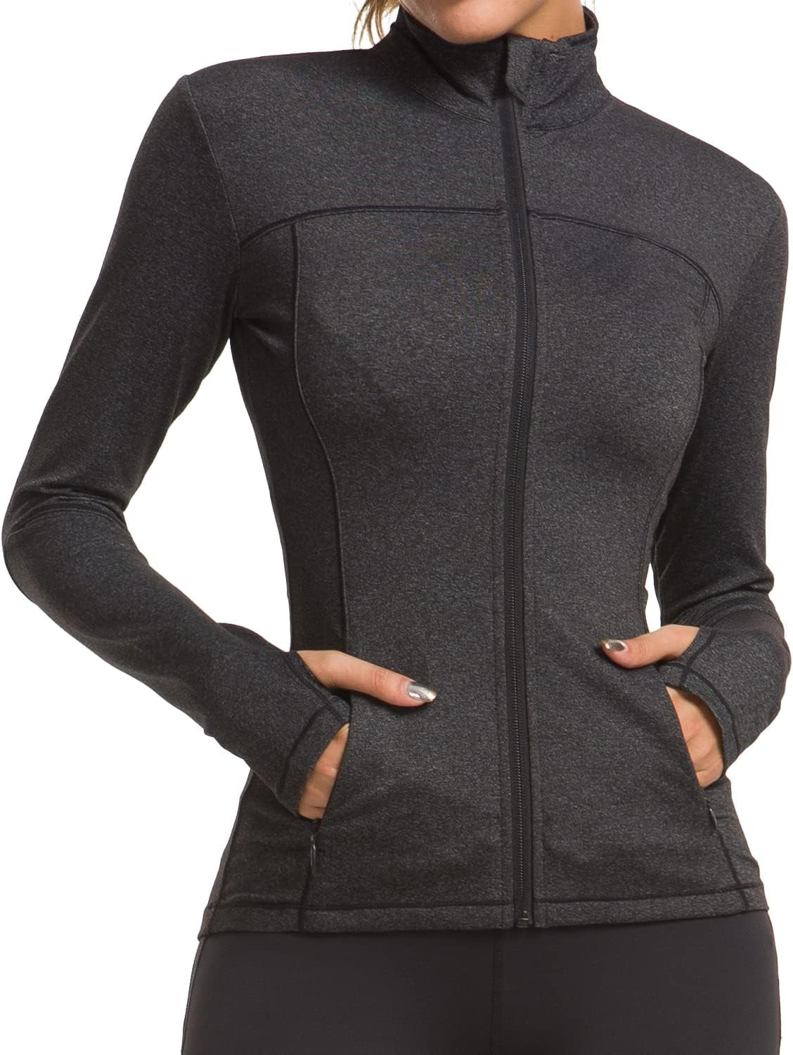 "Stay Fit and Fashionable with our Stylish and Colorful Women's Workout Jacket - The Perfect Lightweight and Slim Fit Track Jacket with Pockets and Full Zip Design!"