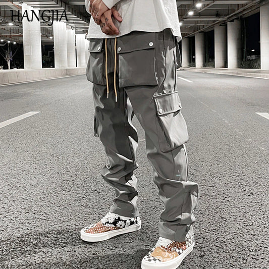 "Urban Chic Multi-Pocket Cargo Pants - Stylish Hip Hop Streetwear for Men and Women"