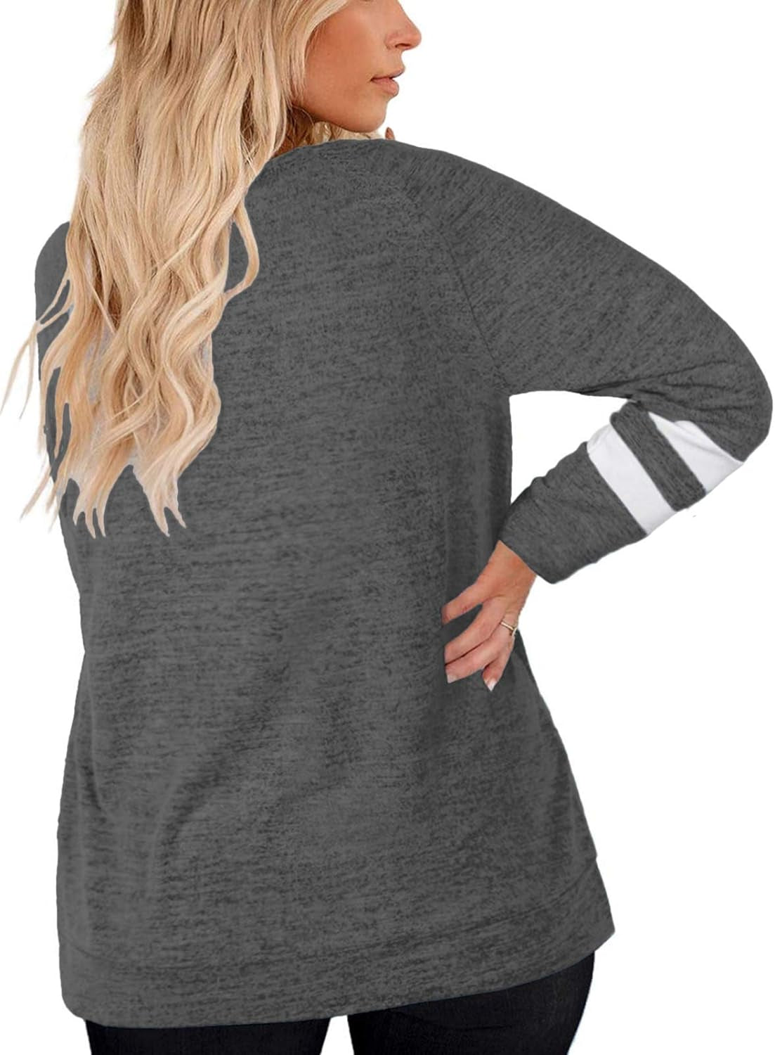 "Women's Long Sleeve Plus Size Tunic Tops: Stylish and Comfortable Sweatshirts"