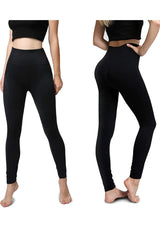 PBG Women's Fleece Leggings - Assorted Colors, High Waist, Stretchy, and Warm - One Size (Recommended for Small-Large)