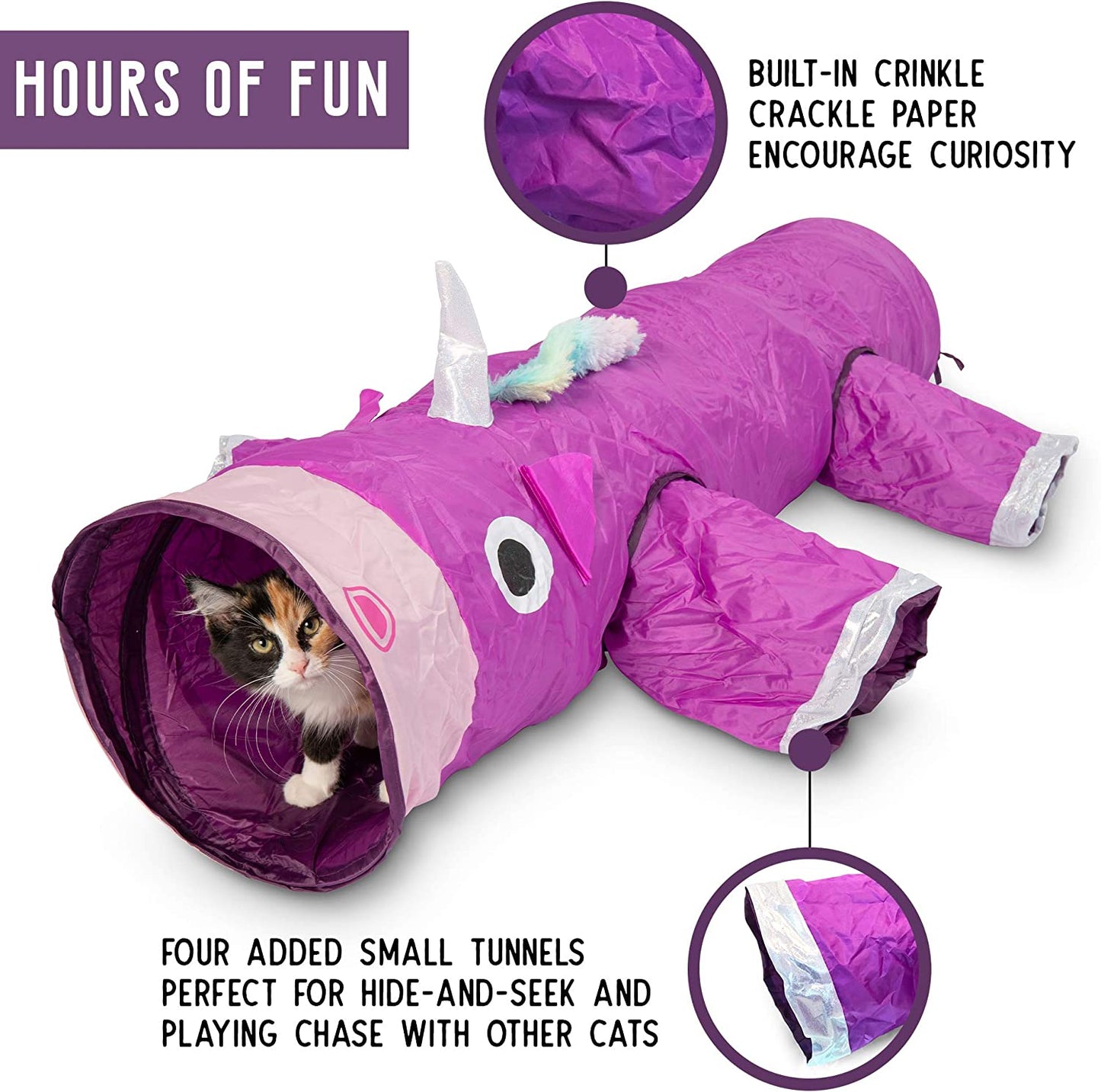 "Magical Mew-niverse Multi-Purpose Pet Tunnel: Endless Fun, Adventure, and Relaxation for Dogs, Cats, and Small Animals!"