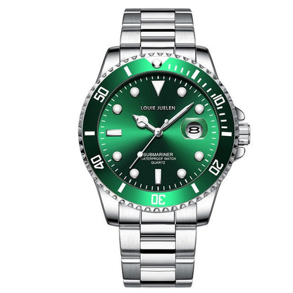 "Stylish Men's Night Light Watch with Solid Steel Belt - 2021's Hottest Fashion Calendar Timepiece!"